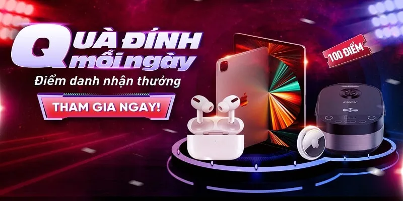 Điều kiện tham gia ưu đãi điểm danh mỗi ngày Kuwin